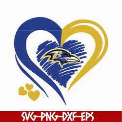 baltimore ravens heart svg, baltimore ravens svg, ravens svg, sport svg, nfl svg, png, dxf, eps digital file nfl071032t