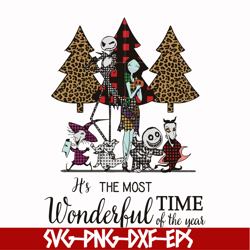 it's the most wonderful time of the year svg, skellington and sally svg, png, dxf, eps digital file ncrm0116