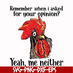 remember when i asked for your opinion yeah, me neither svg, png, dxf, eps digital file ncrm0149