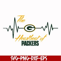 the heartbeat of packers svg, green bay packers svg, packers svg, nfl svg, png, dxf, eps digital file nfl02102024l