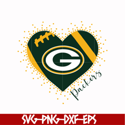 green bay packers heart svg, packers heart svg, nfl svg, png, dxf, eps digital file nfl0210203l