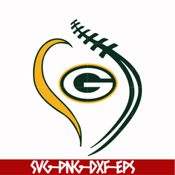 green bay packers heart svg, packers heart svg, nfl svg, png, dxf, eps digital file nfl0210205l