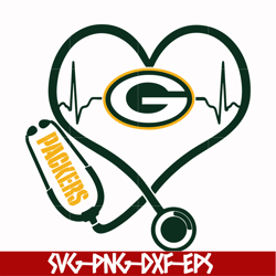 green bay packers heart svg, packers heart svg, nfl svg, png, dxf, eps digital file nfl0210208l