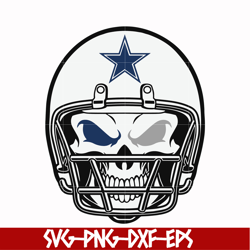 dallas cowboys skull svg, skull cowboys svg, nfl svg, png, dxf, eps digital file nfl05102010l