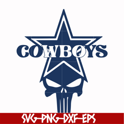 dallas cowboys skull svg, skull cowboys svg, nfl svg, png, dxf, eps digital file nfl05102044l