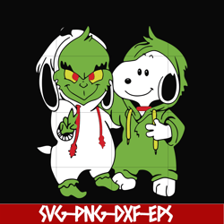 snoopy and grinch kids svg, christmas svg, png, dxf, eps digital file ncrm0007