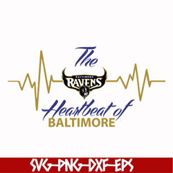 the heartbeat of baltimore ravens svg, baltimore ravens svg, nfl svg, sport svg, png, dxf, eps digital file nfl071036t