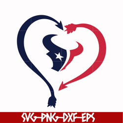 houton texans heart svg, texans svg, nfl svg, png, dxf, eps digital file nfl10102022l