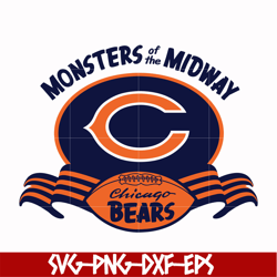 monsters of the midway chicago bears svg, chicago bears svg, sport svg, nfl svg, png, dxf, eps digital file nfl111002t