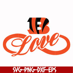 cincinnati bengals love svg, cincinnati bengals svg, bengals svg, sport svg, nfl svg, png, dxf, eps digital file nfl1810