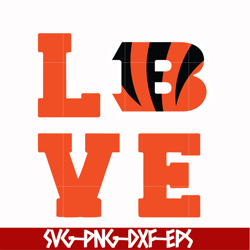 cincinnati bengals love svg, cincinnati bengals svg, bengals svg, sport svg, nfl svg, png, dxf, eps digital file nfl1810