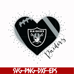 las vegas raiders heart svg, raiders heart svg, nfl svg, png, dxf, eps digital file nfl1810202l