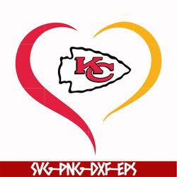 kansas city chiefs heart svg, chiefs heart svg, nfl svg, png, dxf, eps digital file nfl21102012l