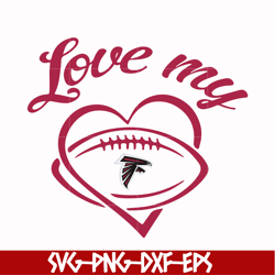 love my atlanta falcons heart svg, falcons svg, sport svg, nfl svg, png, dxf, eps digital file nfl2110202011t