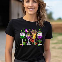 mardi gras drink shirt, mardi gras drinking party sweatshirt, wine mardi gras beads shirt , mardi gras carnival