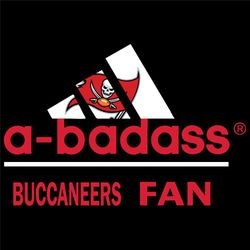 a badass buccaneers fan svg, sport svg, a badass svg, adidas logo svg, tampa bay buccaneers svg, tampa bay buccaneers fo