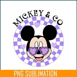 purple mickey and co png
