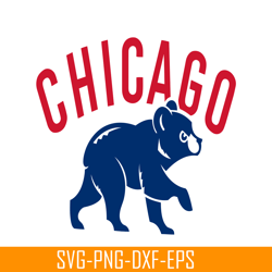 chicago cubs the blue bear svg png dxf eps ai, major league baseball svg, mlb lovers svg mlb30112364