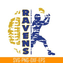 ravens ball and player svg png dxf eps, usa football svg, nfl lovers svg