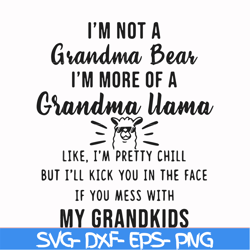 i'm not a mama bear i'm more of a grandma llama like i'm pretty chill but i'll kick you in the face if you mess with my