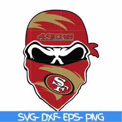 san francisco 49ers skull svg, 49ers skull svg, nfl svg, png, dxf, eps digital file nfl0710202013l