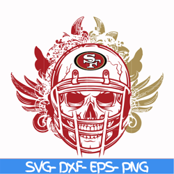 san francisco 49ers skull svg, 49ers skull svg, nfl svg, png, dxf, eps digital file nfl0710202025l