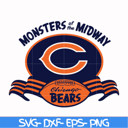 monsters of the midway chicago bears svg, chicago bears svg, sport svg, nfl svg, png, dxf, eps digital file nfl111002t