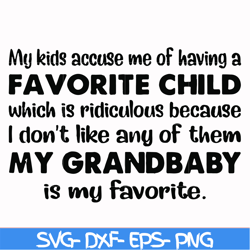 my kids accuse me of having a favorite child which is ridiculous because i don't like any of them my grandbaby is my fav