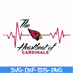 the heartbeat of arizona cardinals svg, cardinals svg, nfl svg, png, dxf, eps digital file nfl11102025l