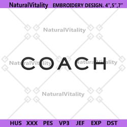 coach logo characters embroidery design download file