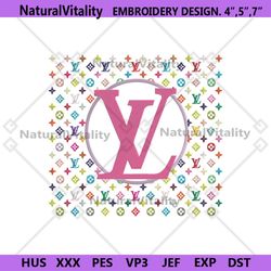 lv pink circle logo wrap embroidery design download file