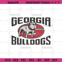 georgia bulldogs embroidery design, ncaa embroidery designs, georgia bulldogs embroidery instant file