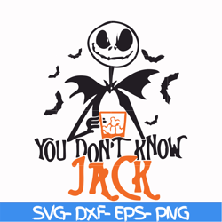 you don't know jack svg, halloween svg, png, dxf, eps digital file hlw0034