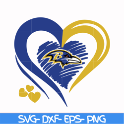 baltimore ravens heart svg, baltimore ravens svg, ravens svg, sport svg, nfl svg, png, dxf, eps digital file nfl071032t