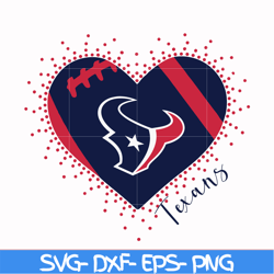 houton texans heart svg, texans svg, nfl svg, png, dxf, eps digital file nfl1010202l