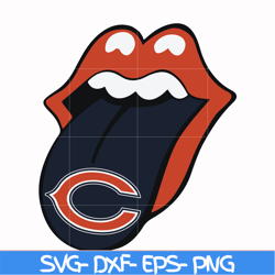 chicago bears lips with tongue out svg, chicago bears svg, lips with tongue out svg, bears svg, sport svg, nfl svg, png,