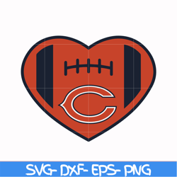 chicago bears heart svg, chicago bears svg, bears svg, sport svg, nfl svg, png, dxf, eps digital file nfl111034t