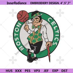 boston celtics logo nba team embroidery design file