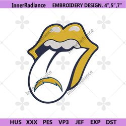 rolling stone logo los angeles chargers embroidery design download file