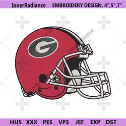 georgia bulldogs helmet machine embroidery digitizing