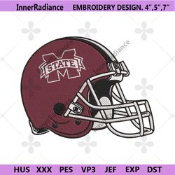 mississippi state bulldogs helmet machine embroidery file