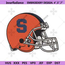 syracuse orange helmet machine embroidery design