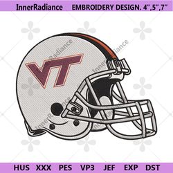 virginia tech hokies helmet machine embroidery digitizing