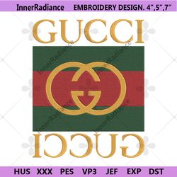 gucci double brand logo embroidery instant dowload