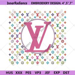 lv pink circle logo wrap embroidery design download file