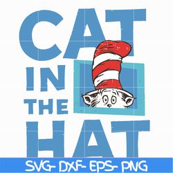 the cat in the hat , dr svg, png, dxf, eps file dr05012127