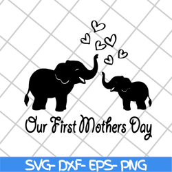 mothers day elephant svg, mother's day svg, eps, png, dxf digital file mtd23042133