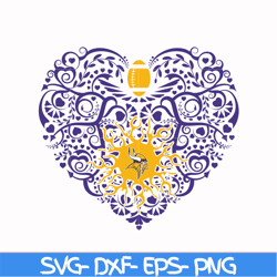 minnesota vikings heart svg, vikings heart svg, nfl svg, png, dxf, eps digital file nfl23102022l