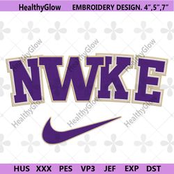 washington huskies nike logo embroidery design download file