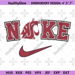 washington state cougars nike logo embroidery design download file